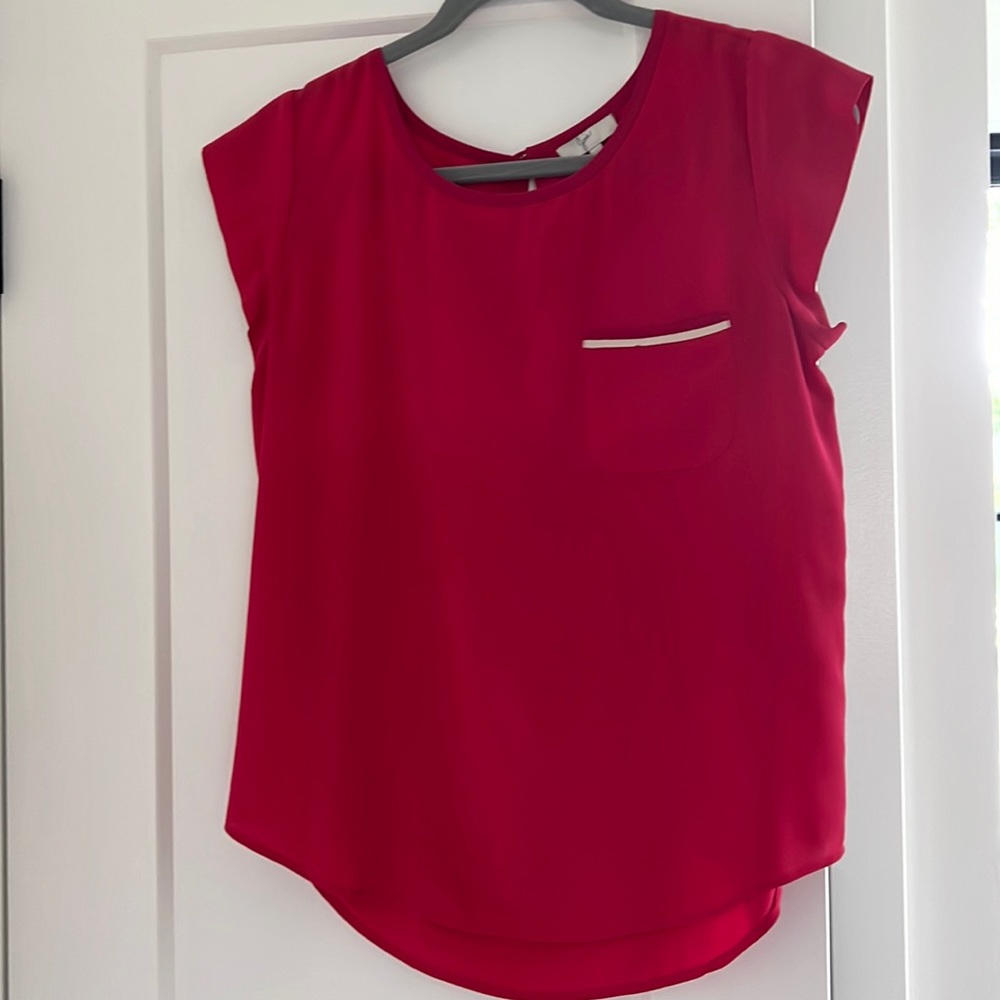 Joie pink silk shirt